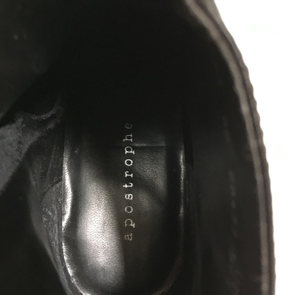 Apostrophe Dana Block Heel Leather Bootie in Black - Picture 9 of 9